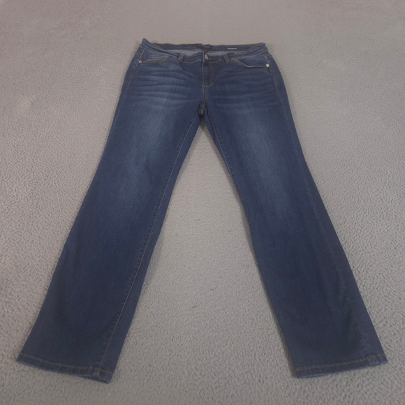 Judy Blue Denim - Judy Blue Jeans Womens 15/32 Blue Straight Fit Cotton Blend Stretch Dark Wash